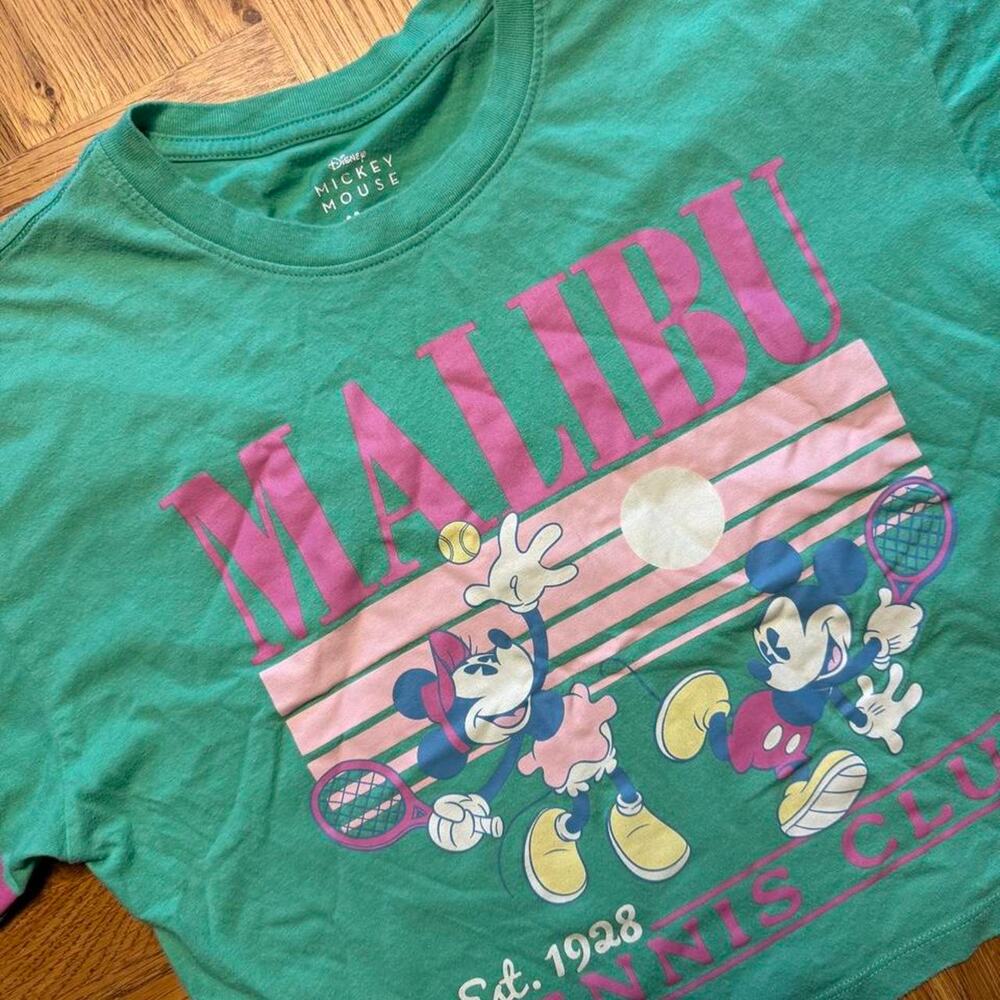 Disney Mickey & Minnie Mouse Malibu Tennis Club Crop Top Small